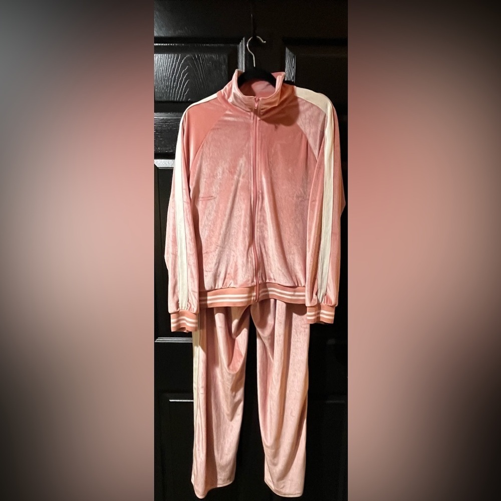 EKOUAER Pink Velour Track Suit - Picture 5 of 16